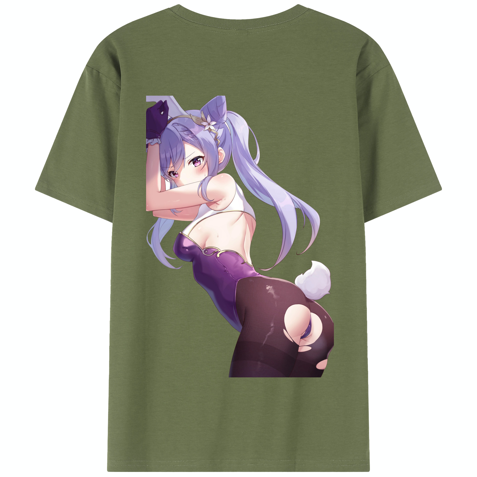 げんし神 刻晴 こくせい genshin Kokusei 綿100％半袖Tシャツ（背面プリント）